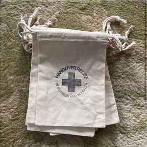 The black hangover relief goodie bags!